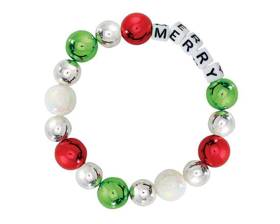 Merry Holiday Beads Bracelet