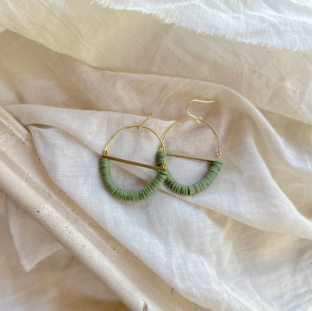 Terrain Earrings - Moss