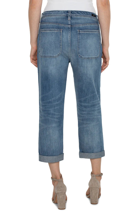 Norma Jean Relaxed Roller Jeans - Isla Vista