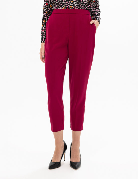 Pull-On Ankle Pants with Pockets - Beets