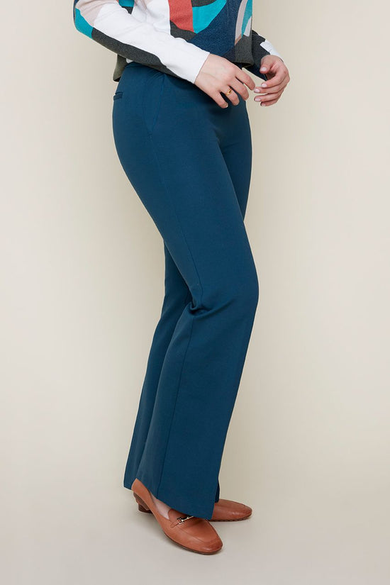 Pull-On Flare Leg Pants - Lagoon