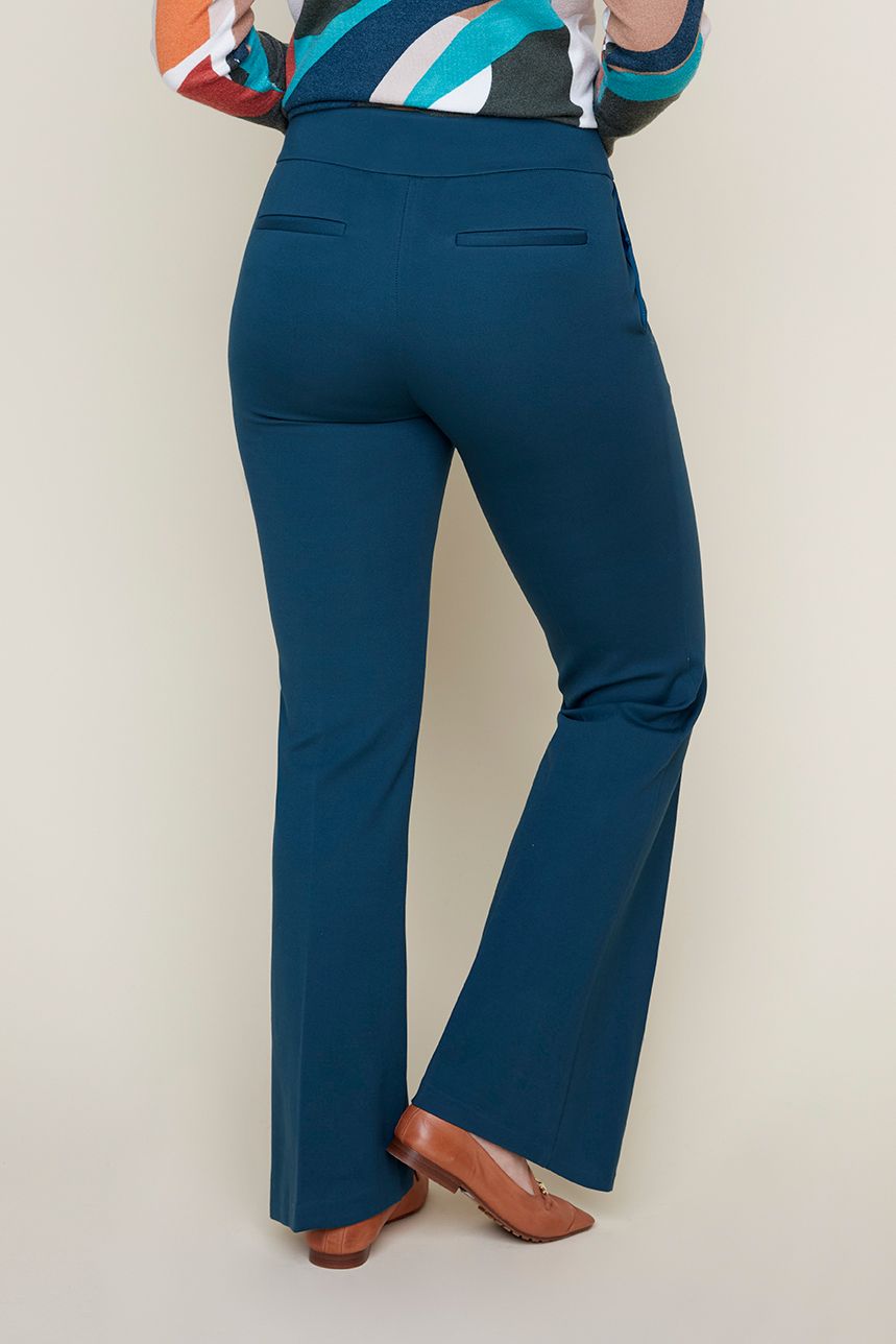 Pull-On Flare Leg Pants - Lagoon