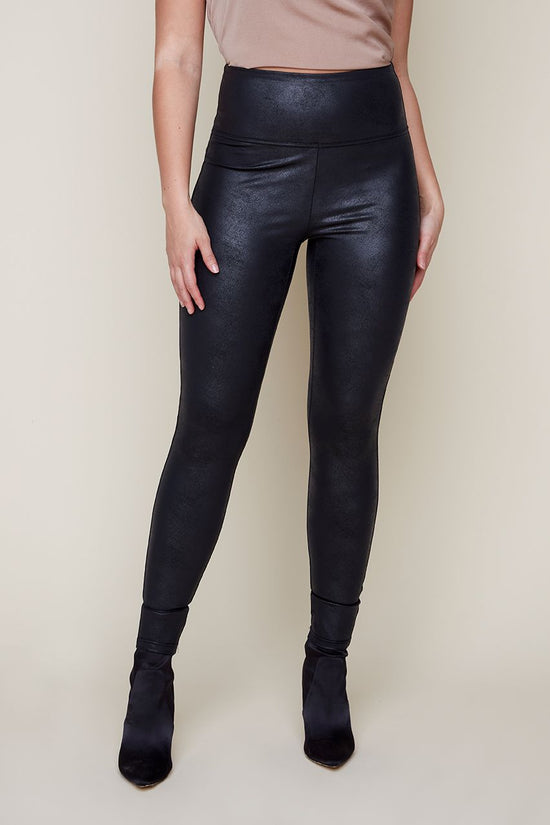 Faux Leather Pants - Black