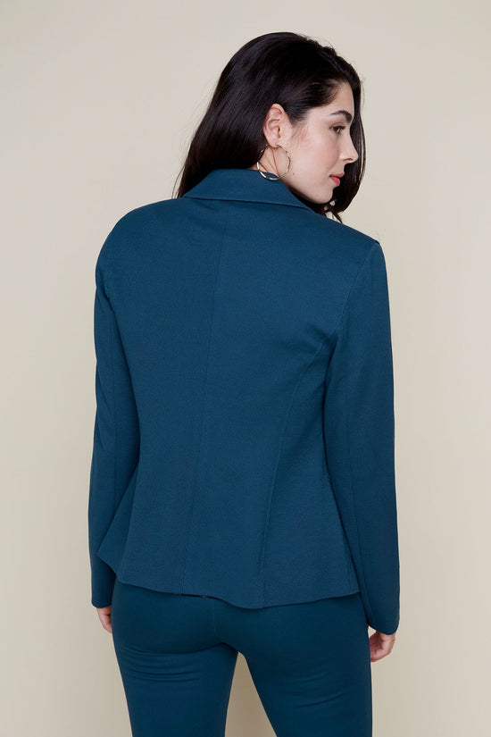 Two-Button Blazer with Pockets - Lagoon