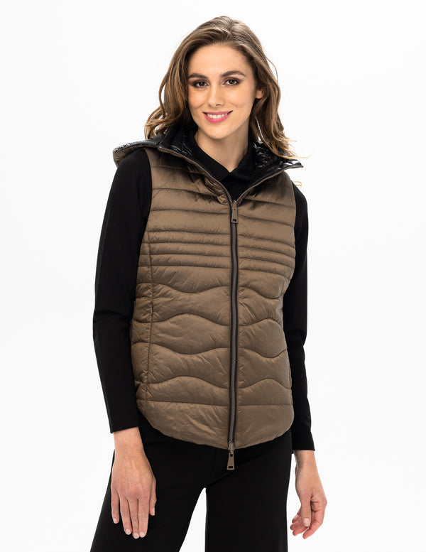 Down Vest with Hood