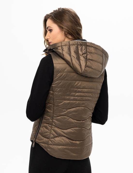 Down Vest with Hood