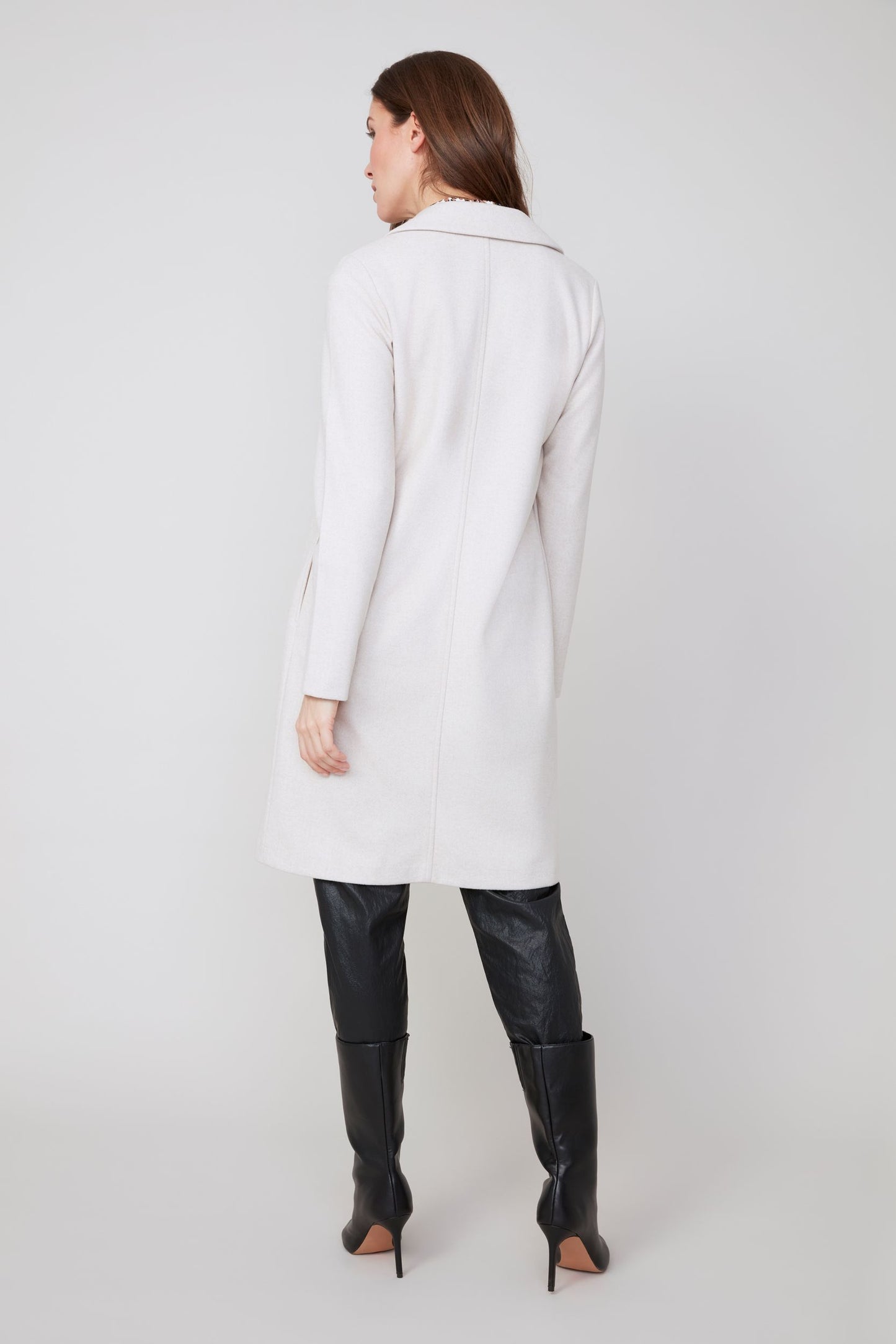 Long Coat with No Buttons - Oatmeal