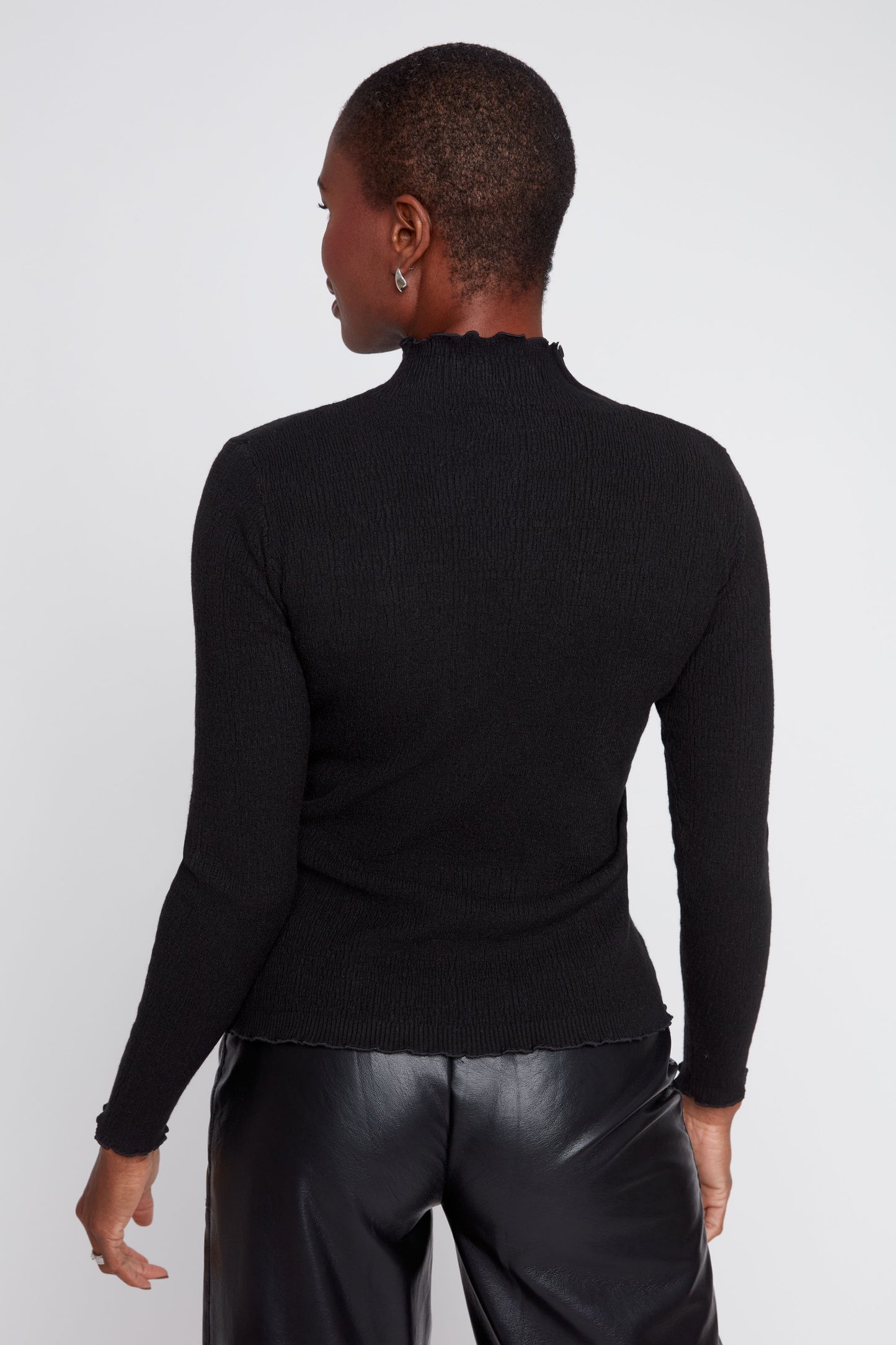 Funnel Neck Sweater - Black
