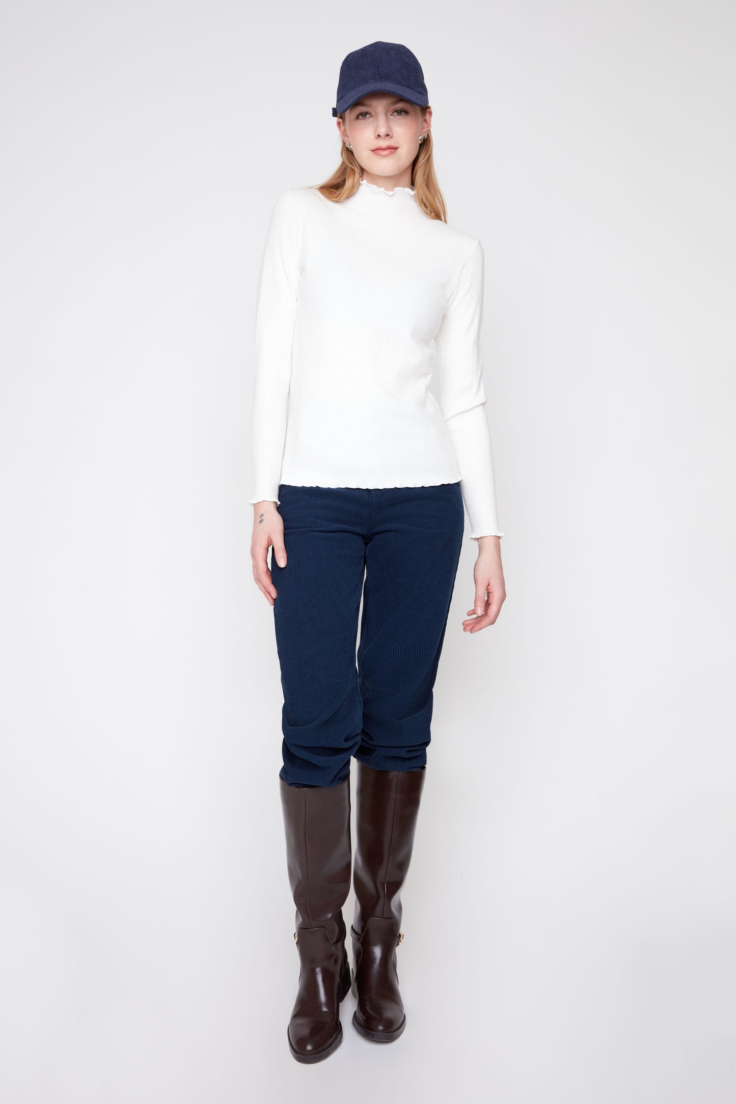 Funnel Neck Sweater - Creme