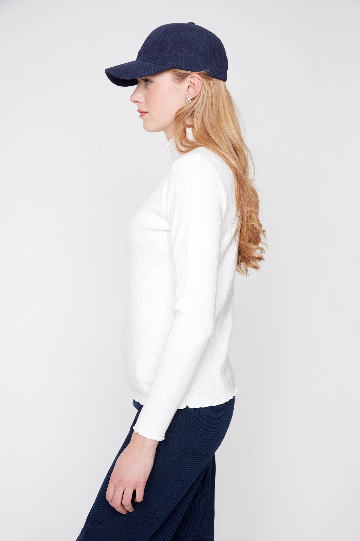 Funnel Neck Sweater - Creme