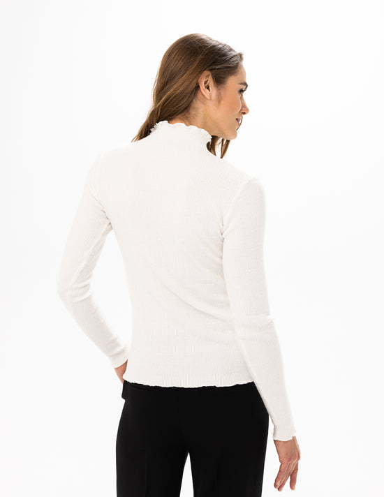 Funnel Neck Sweater - Creme