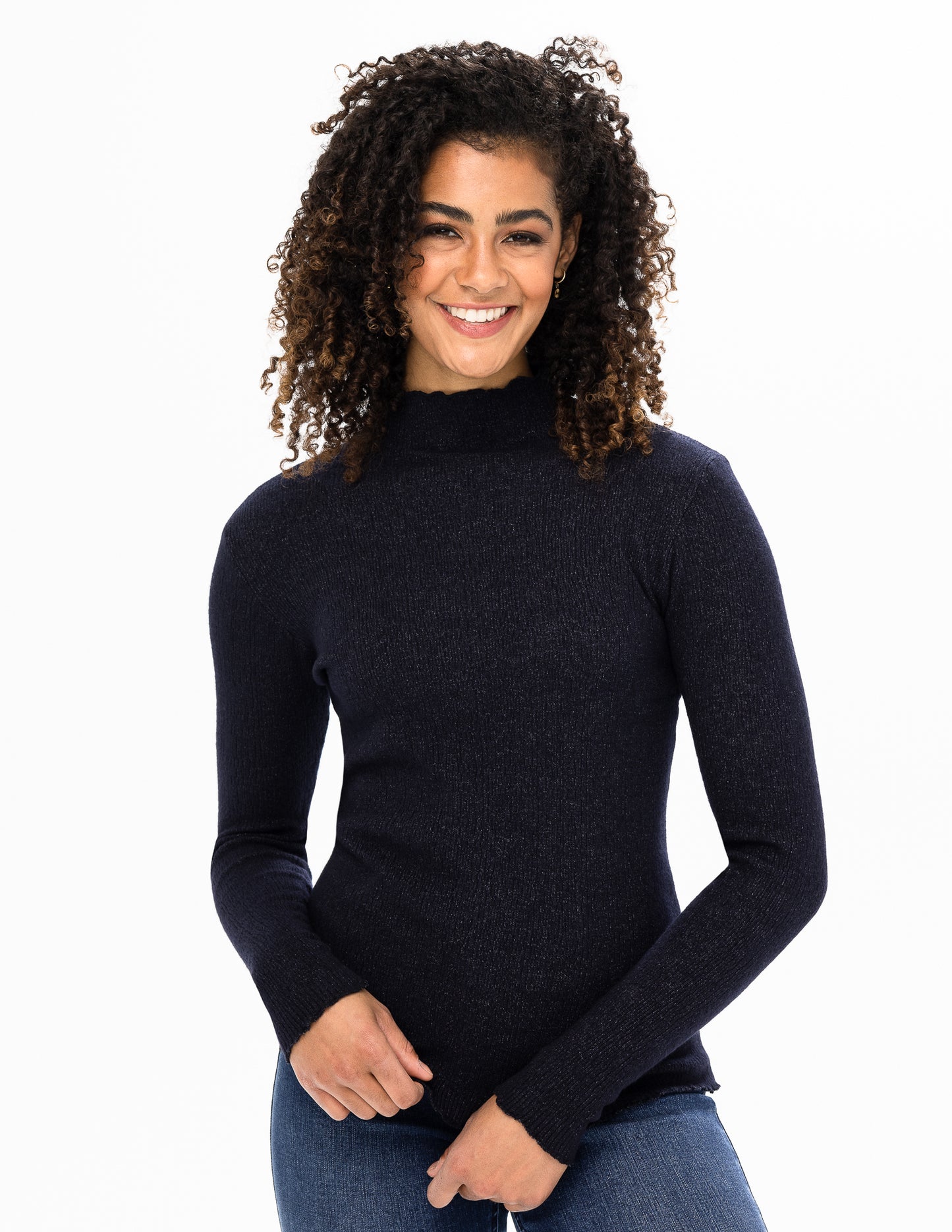 Load image into Gallery viewer, Funnel Neck Sweater - New Midnight

