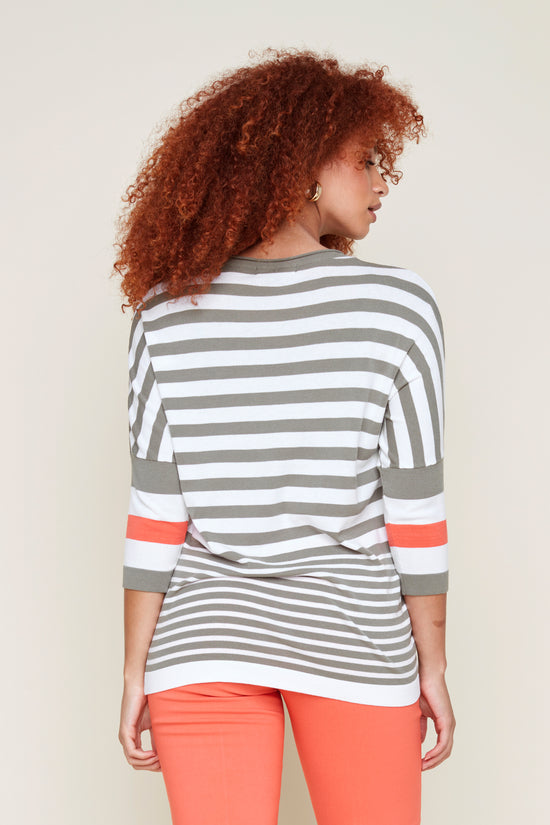 Striped Sweater - Sage Leaf Combo
