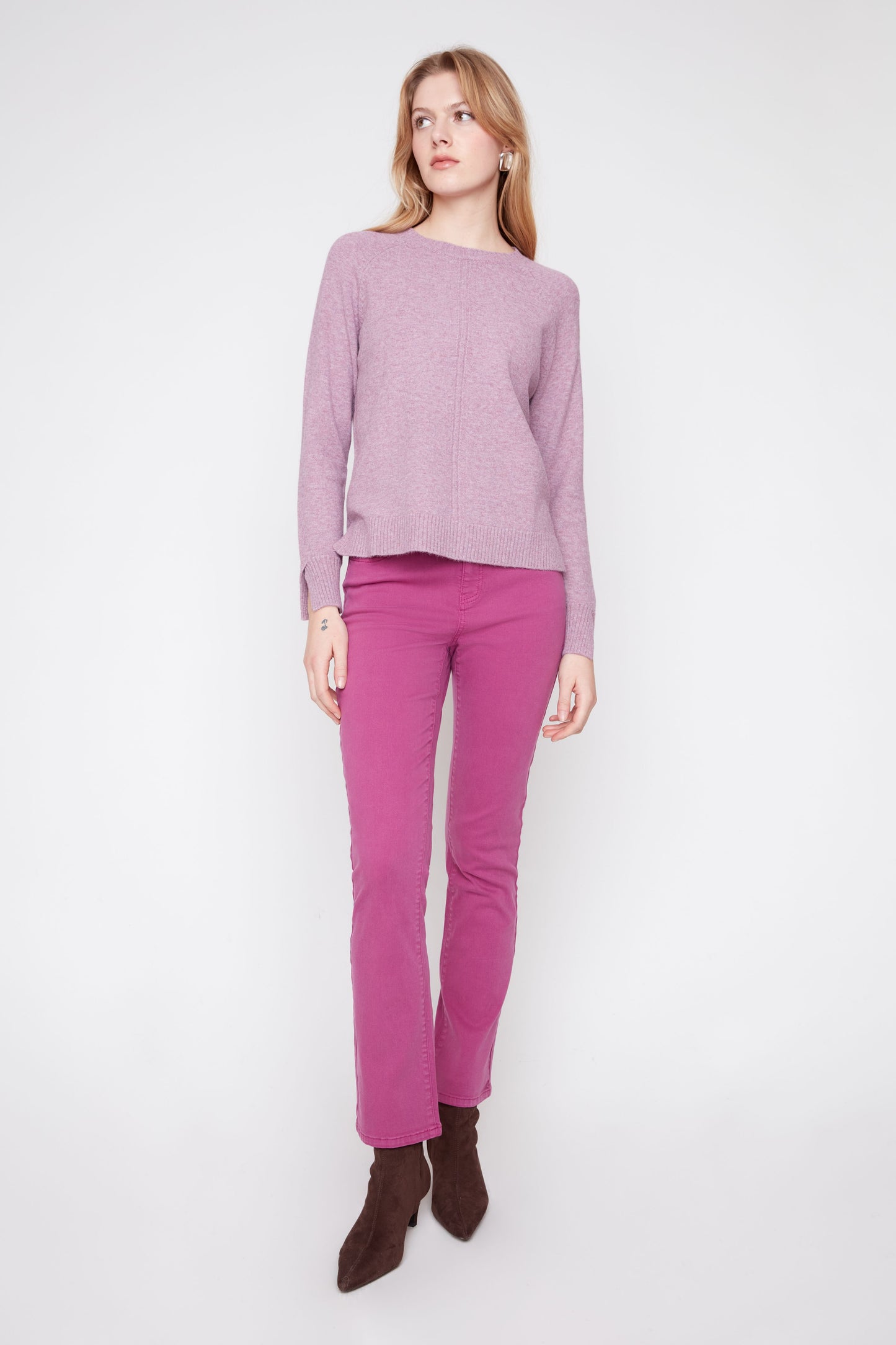 Front Seam Sweater - Fig