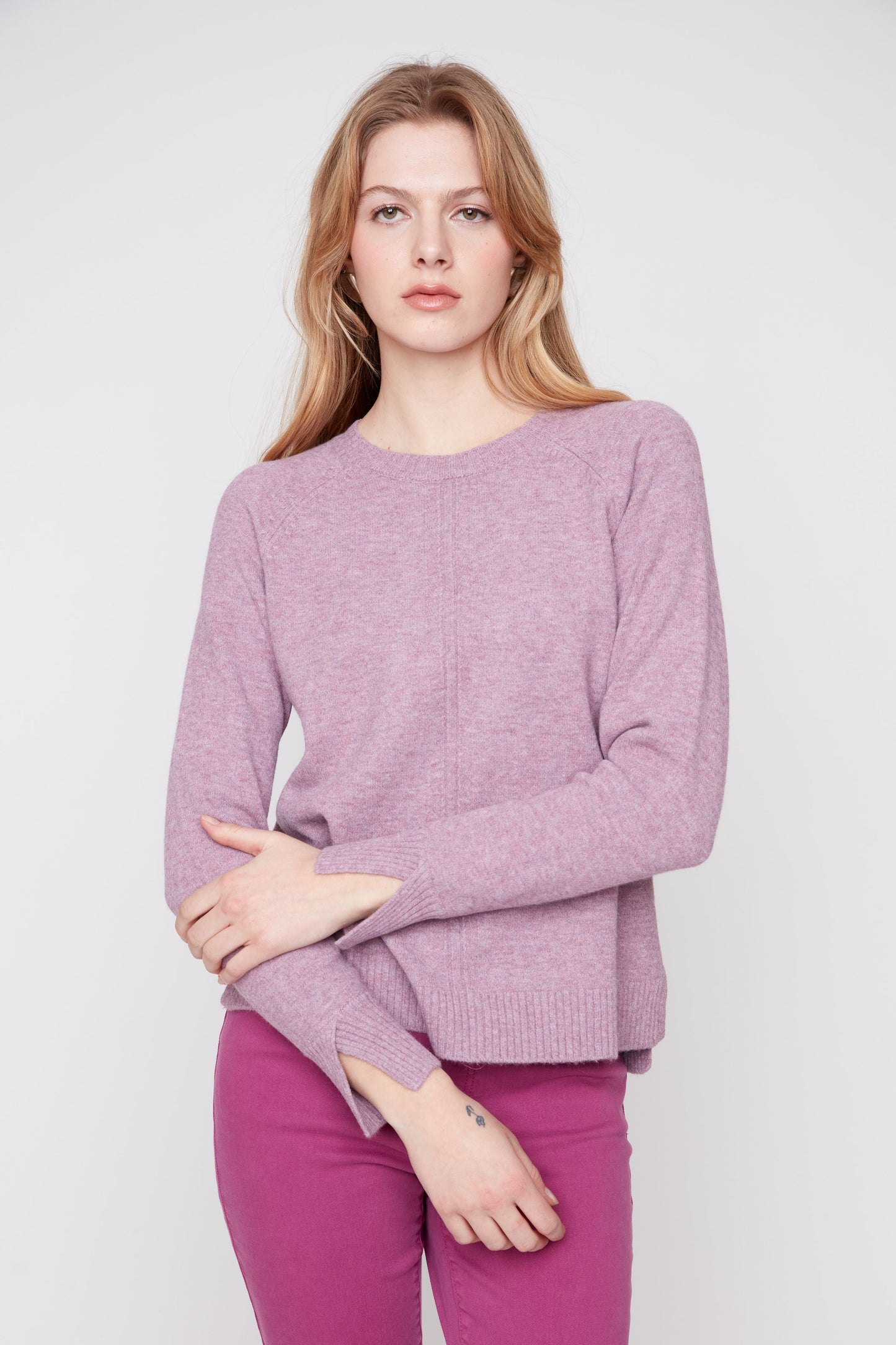 Front Seam Sweater - Fig
