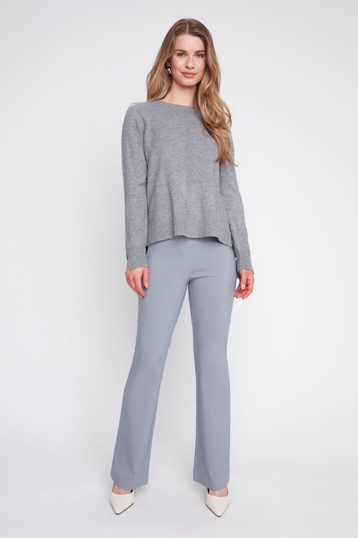 Crew Neck Sweater - Grey