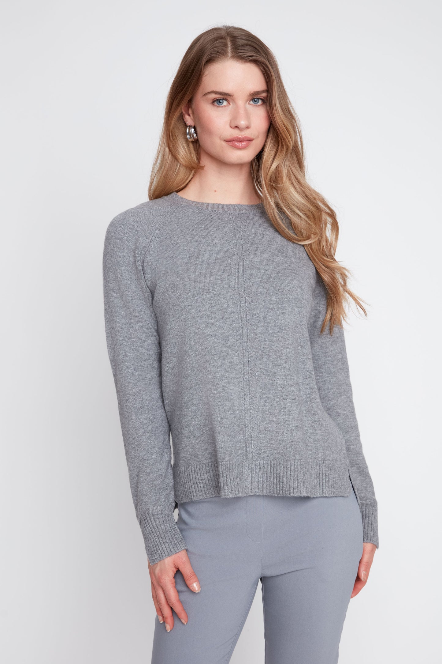 Crew Neck Sweater - Grey