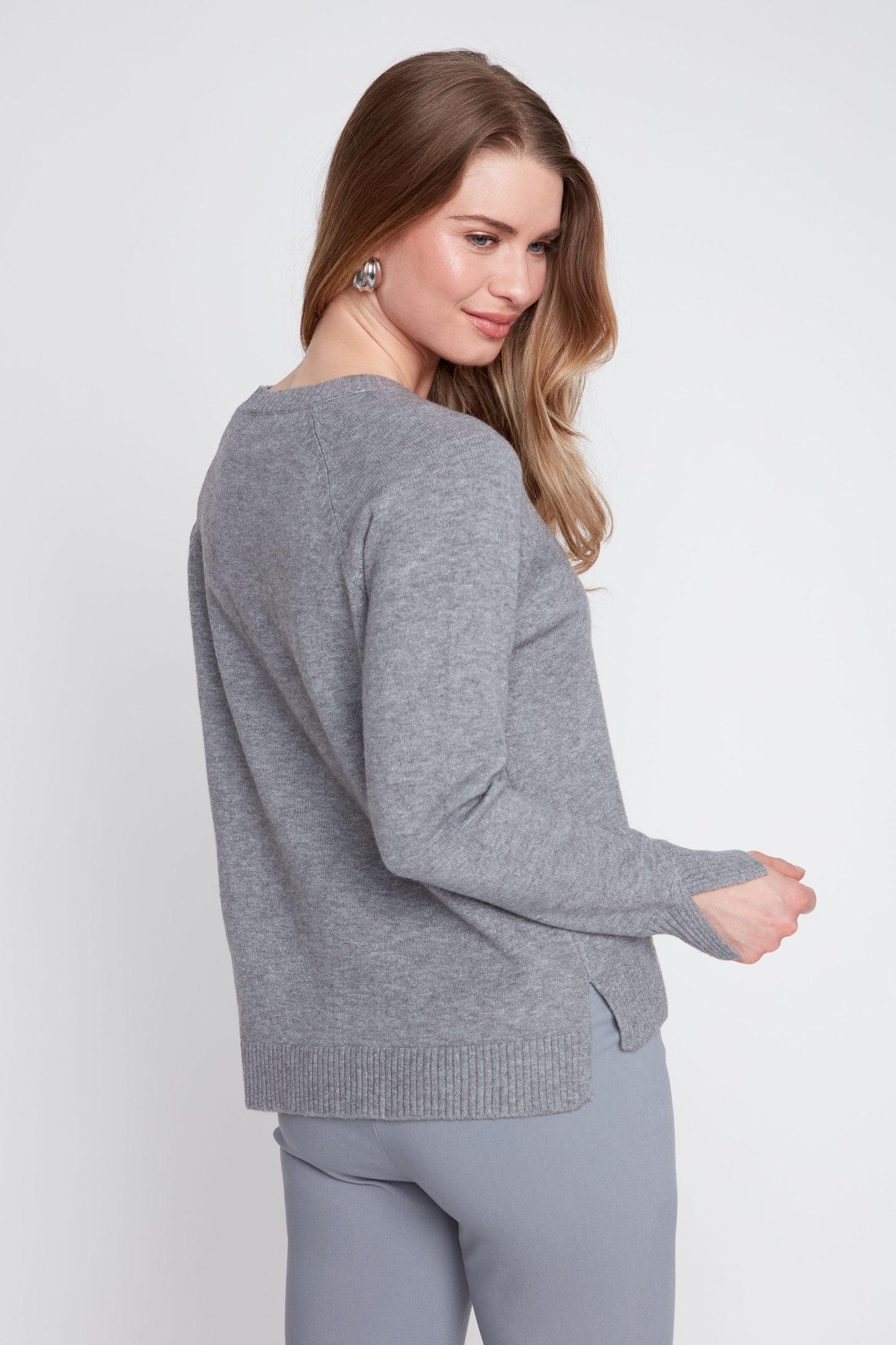 Crew Neck Sweater - Grey
