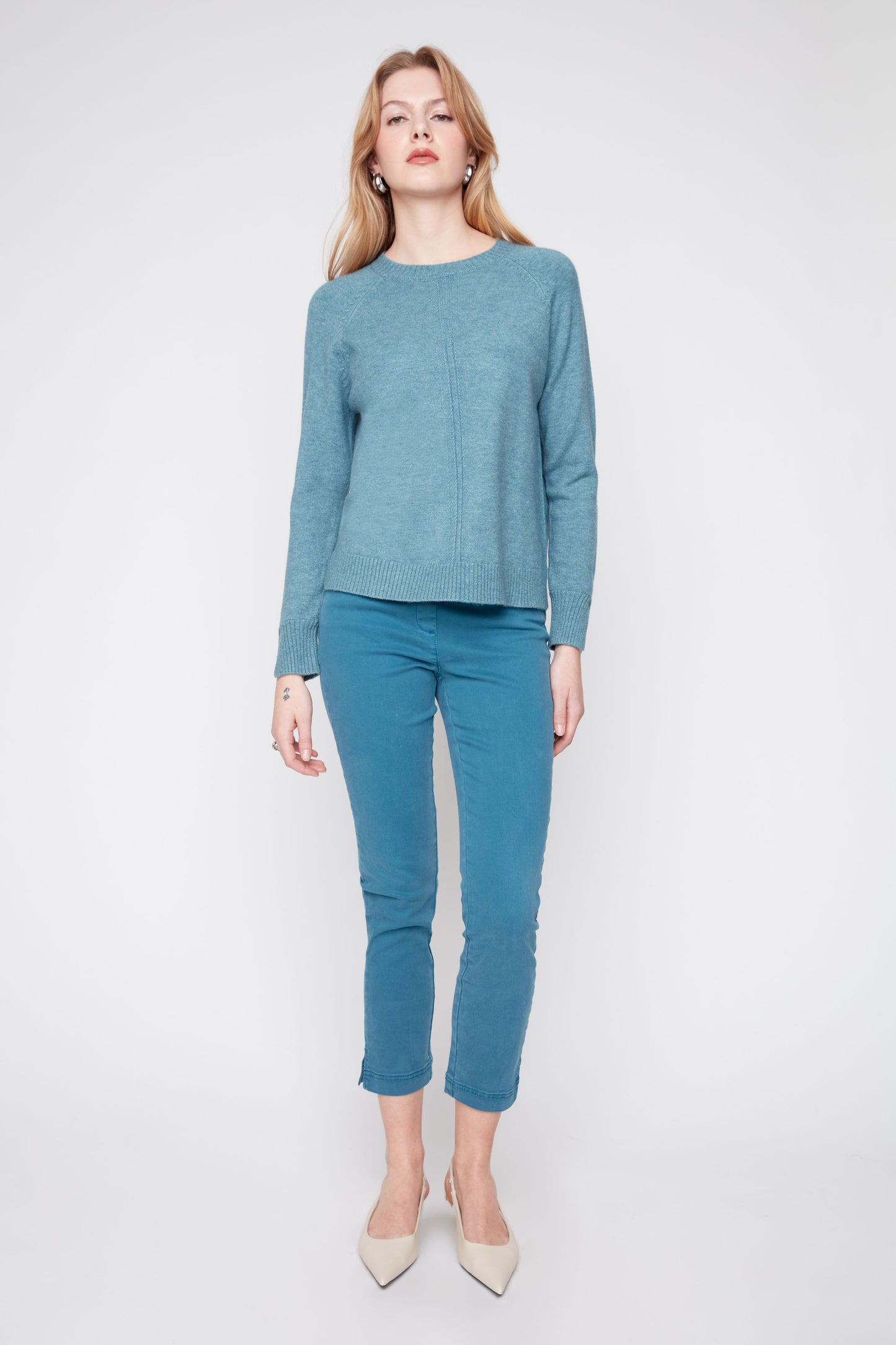 Front Seam Sweater - Teatree