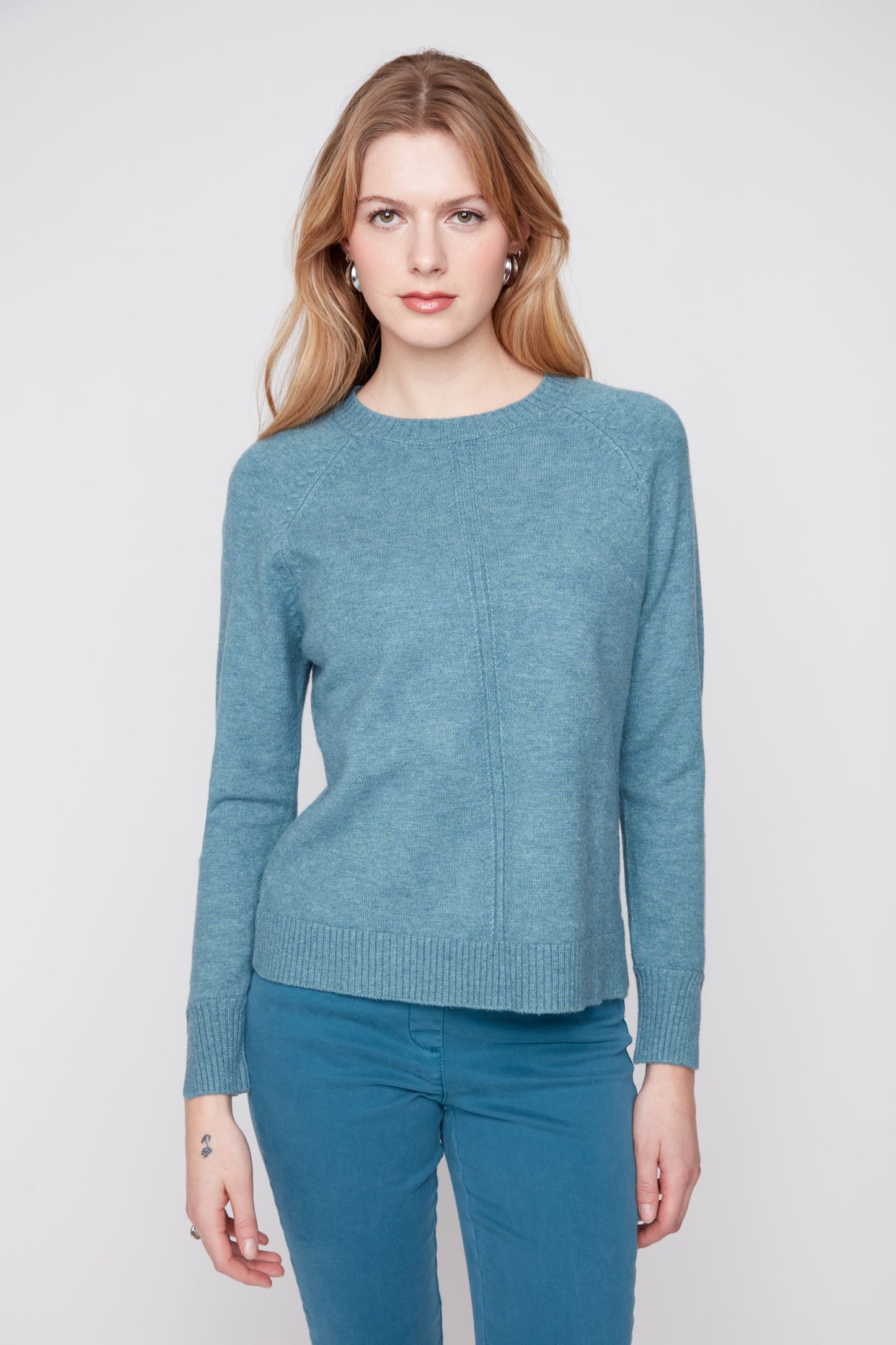 Front Seam Sweater - Teatree