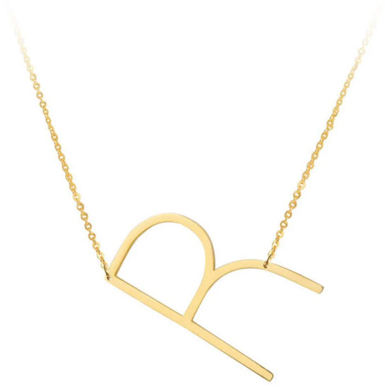 Initial Necklace - Gold R