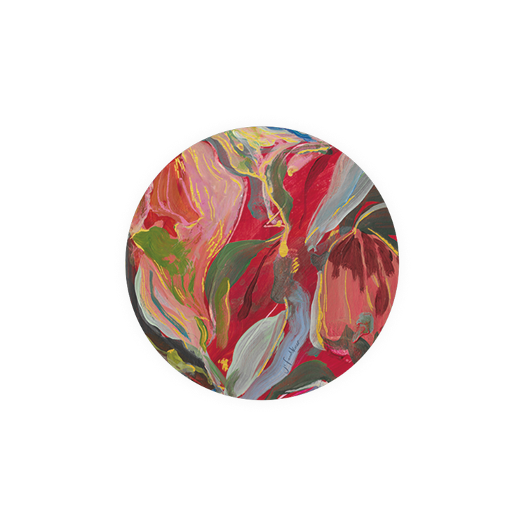 Load image into Gallery viewer, Blue &amp;amp; Red Floral Coaster
