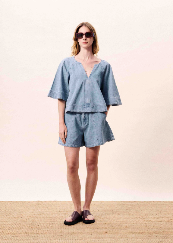 Light Blue Short Khoi