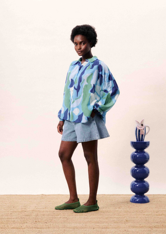 Long Sleeve Bering Top - Nenufar Bleu