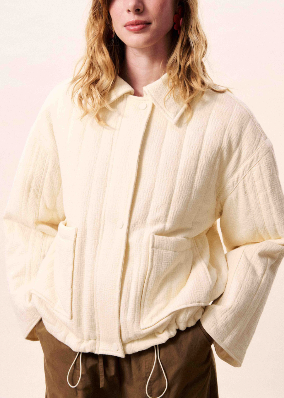 Niara Quilted Jacket - Crème