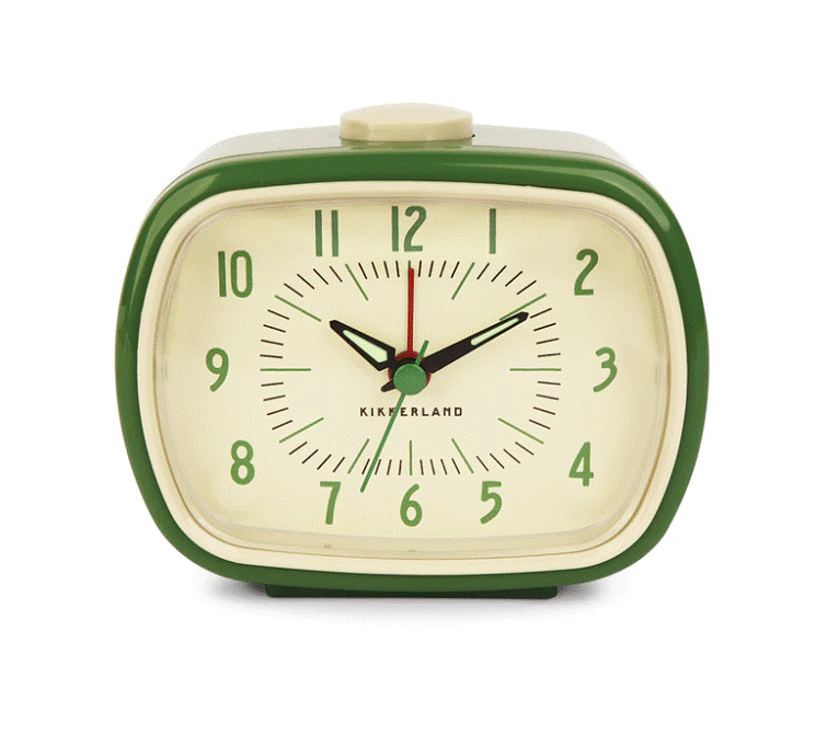 Retro Alarm Clock - Green