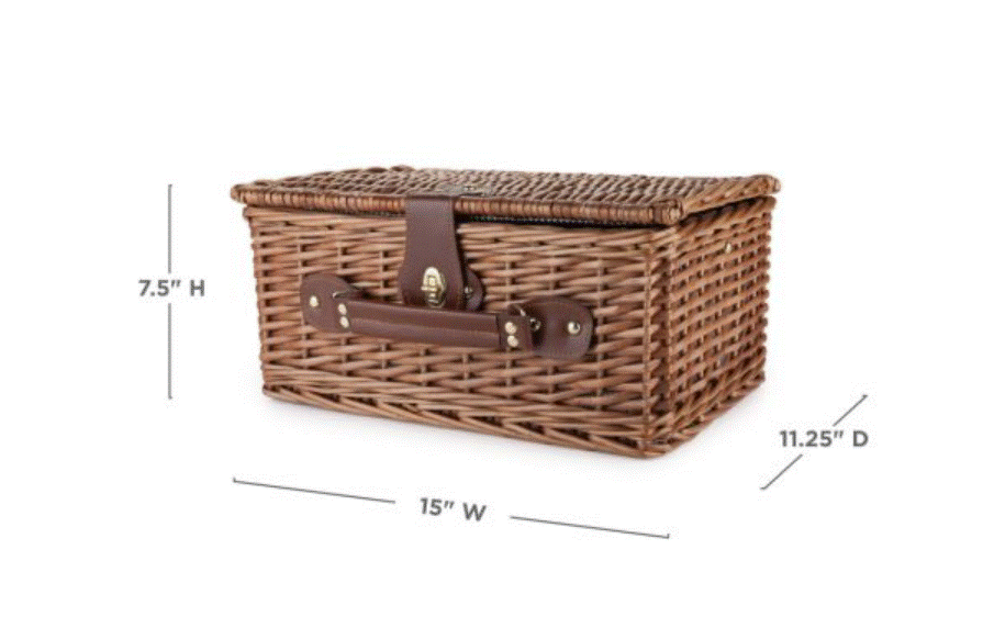 Load image into Gallery viewer, Newport Wicker Picnic Basket
