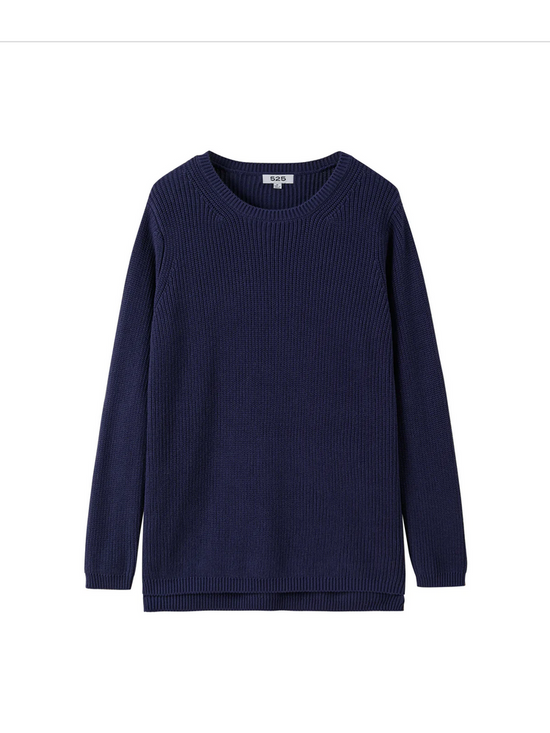 Emma Crew Neck Sweater - Indigo