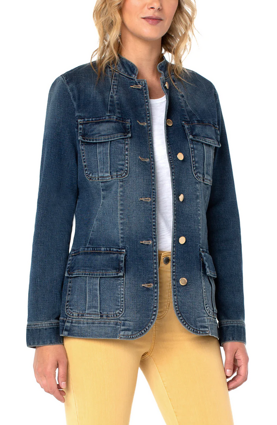 Denim Jacket with Patch Pockets