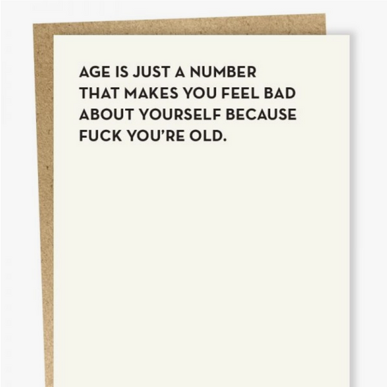 Just A Number Birthday Card