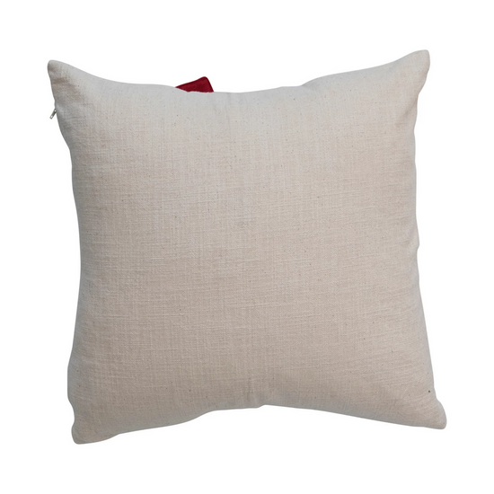 Holiday Throw Pillow with Red Bow