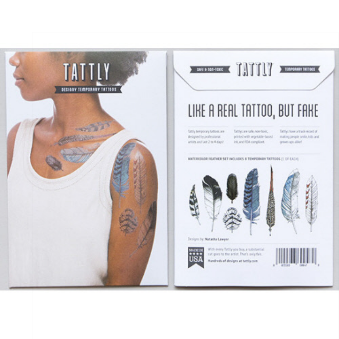 Load image into Gallery viewer, Watercolor Feather Tattoo Set
