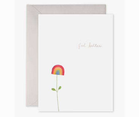 Rainbow Flower Get Well Greeting Card