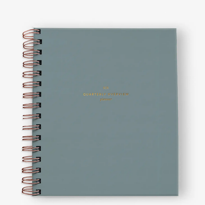Quarterly Review Planner - Steel Blue