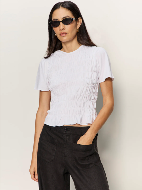 Better Together Smocked Top - White