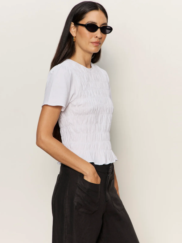 Better Together Smocked Top - White