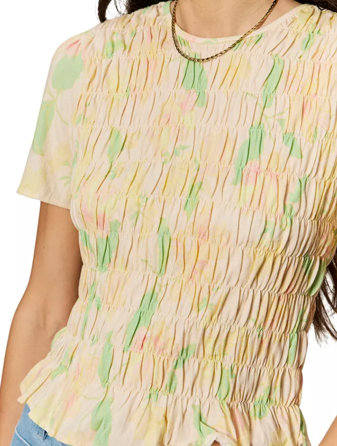 Better Together Smocked Top - Gentle Lily