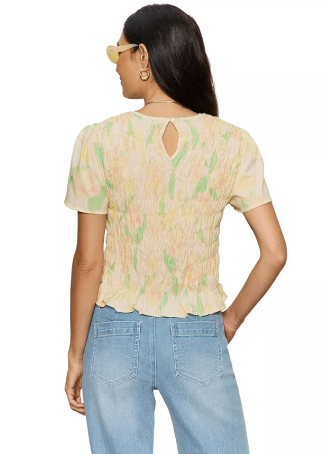 Better Together Smocked Top - Gentle Lily