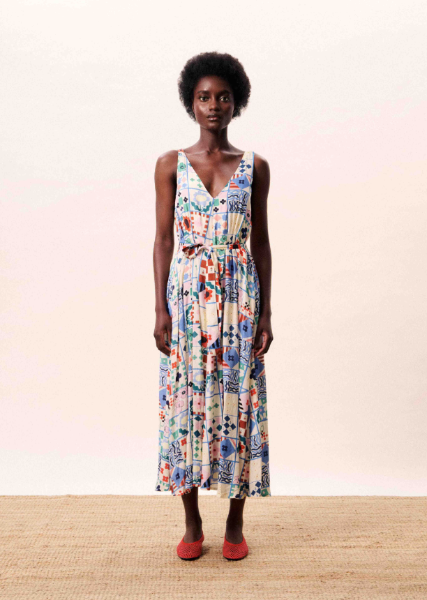 Consordia V-Neck Dress - Multi