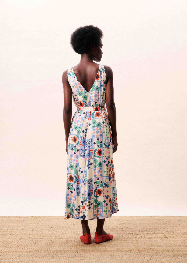Consordia V-Neck Dress - Multi