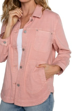 Load image into Gallery viewer, Shirt Jacket - Rose Blush
