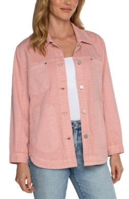 Load image into Gallery viewer, Shirt Jacket - Rose Blush

