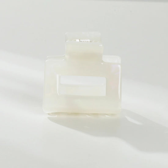 Simone Mini Classic Square Claw Clip - Pearl