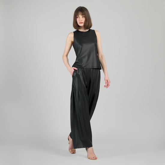 Leather Tank Top - Black