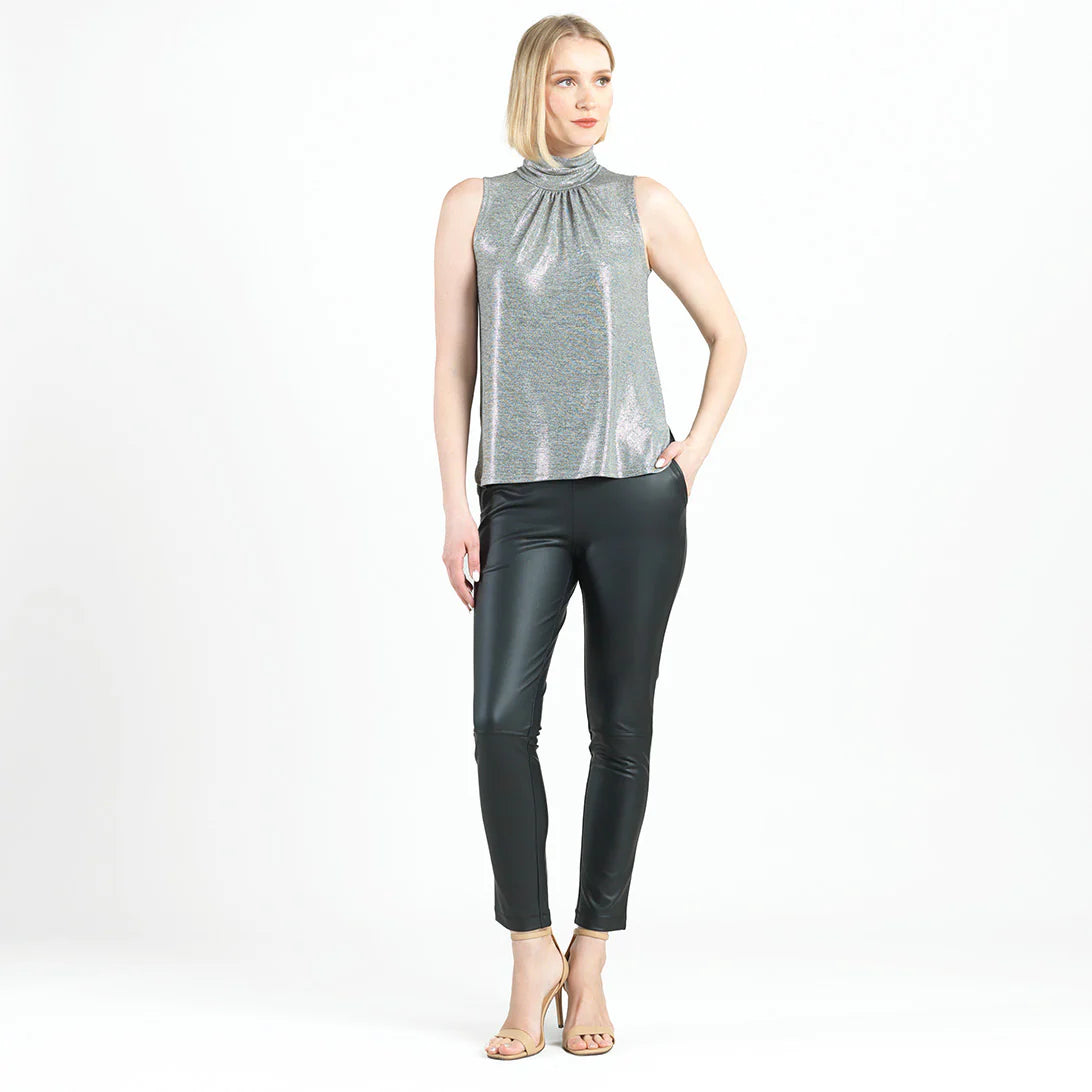 High Neck Tank Top - Silver