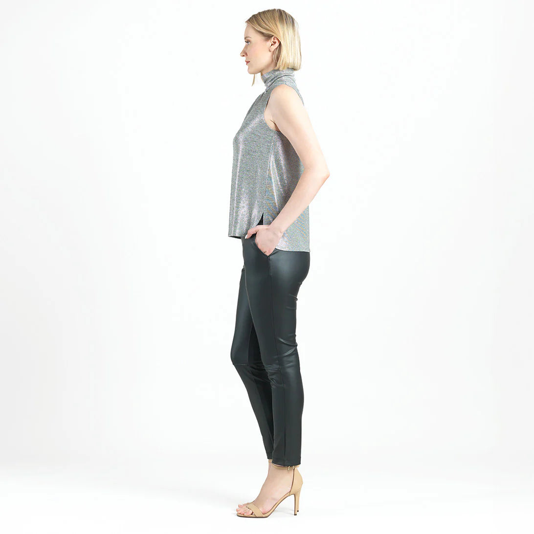 High Neck Tank Top - Silver